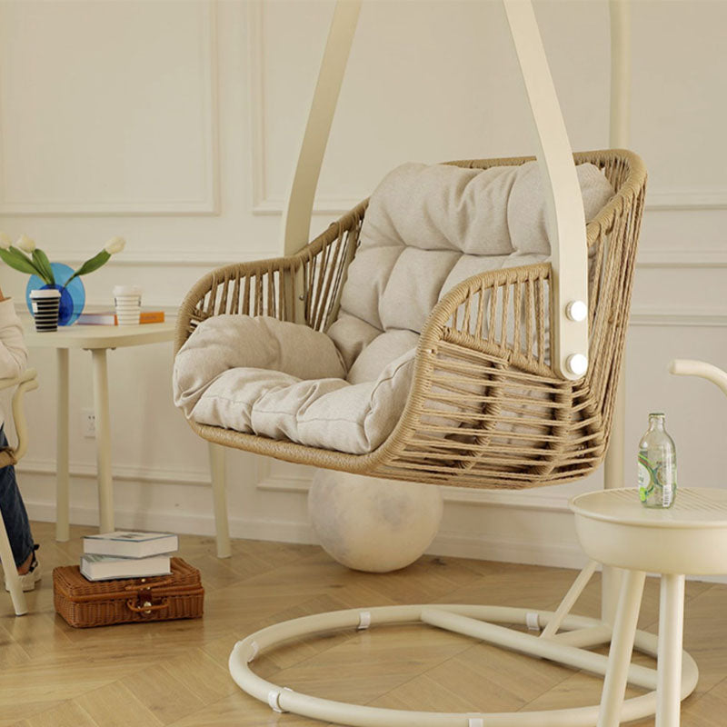 Phedra Rattan Garden Hanging Egg Chair with Stand, Indoor/ Outdoor Furniture detail view for phedra rattan garden hanging...