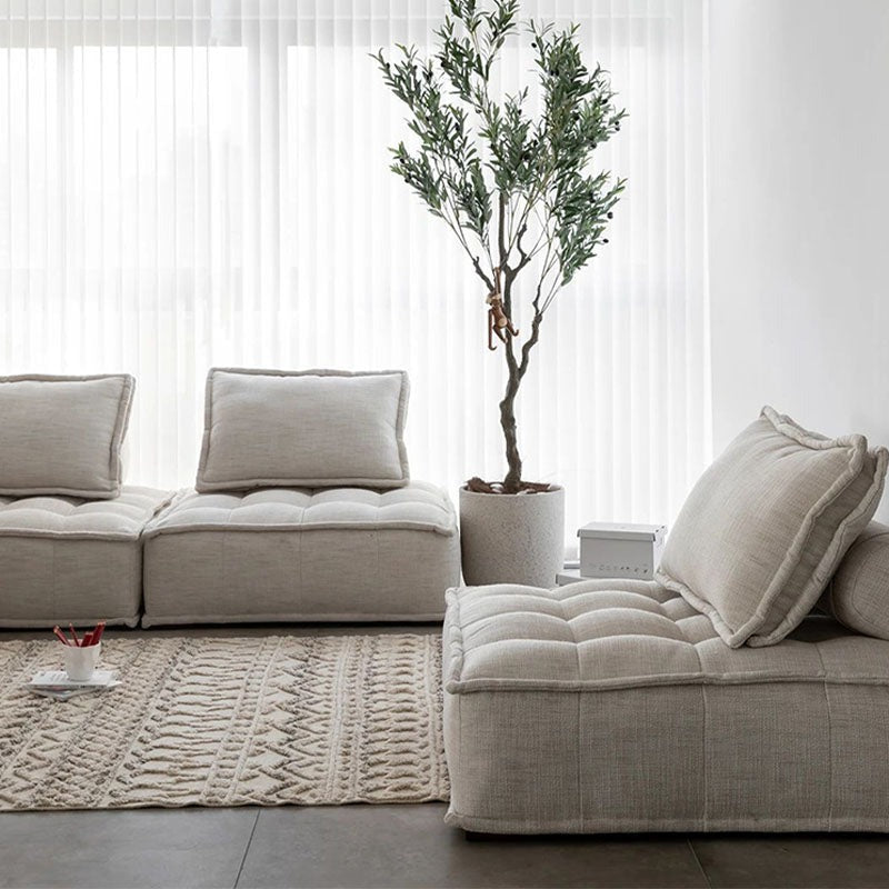Borcem Singe Seater, Two Seater, Three Seater Sofa, Linen, Modular Sofa for modern UK living room