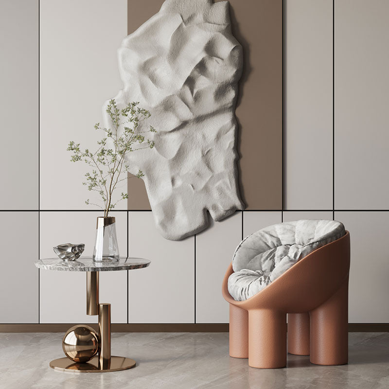 Hulda Armchair With Cushion, Brown in a modern UK home