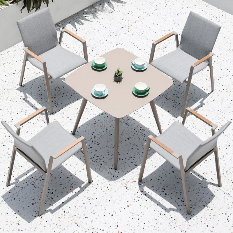 Kaitlyn Outdoor Dining Chair Table Set, Small Outdoor Table detail view for modern outdoor chair