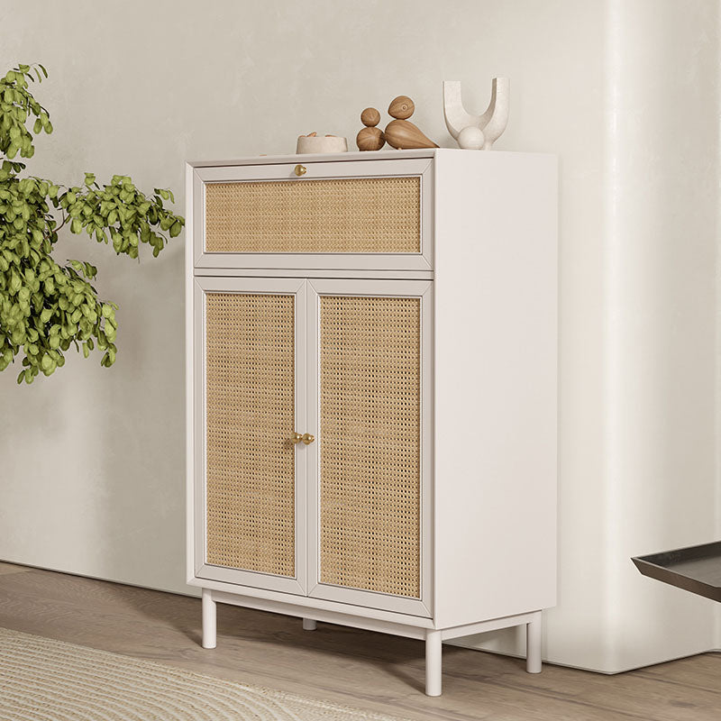 Dederick Rattan Shoe Storage With Drawer styled for cabinet for hallway