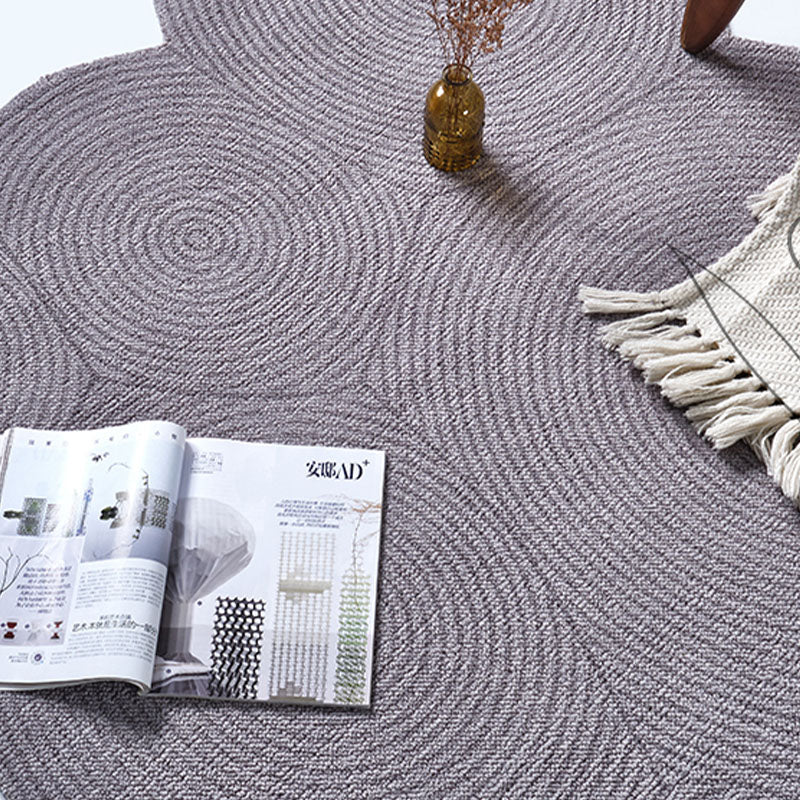 NULAA Fractal Wool Rug, Various Shapes Available detail view for patterned area rug