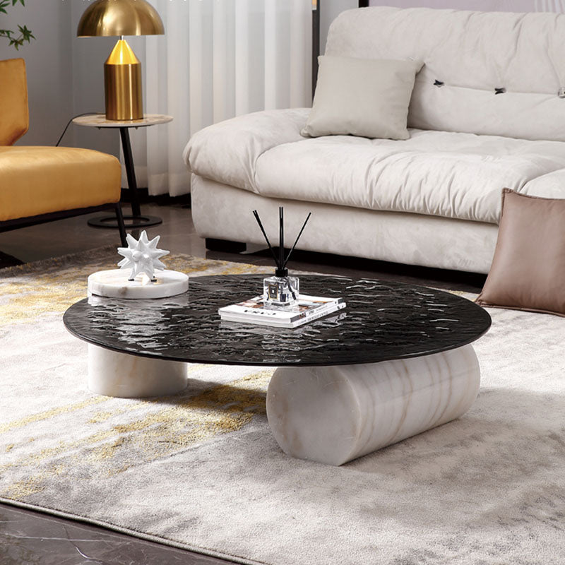 Yetta Art Deco Coffee Table, Black Glass - glass coffee table UK