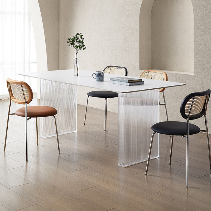 Leonie White Dining Table, Acrylic-Rit Concept-Rit Concept