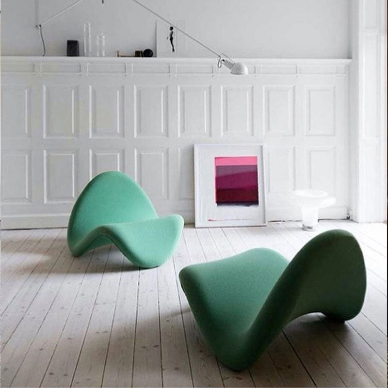 An Lorelei Chair with Back Rest, Boucle detail view for armchair for living room