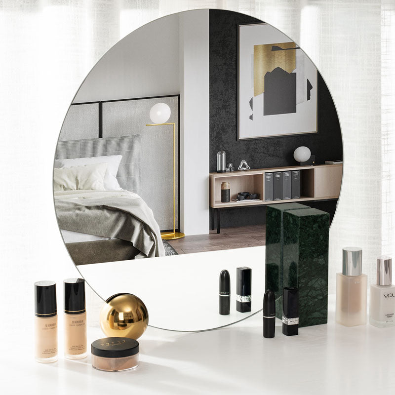 PI33 Round Mirror styled for bedroom mirror