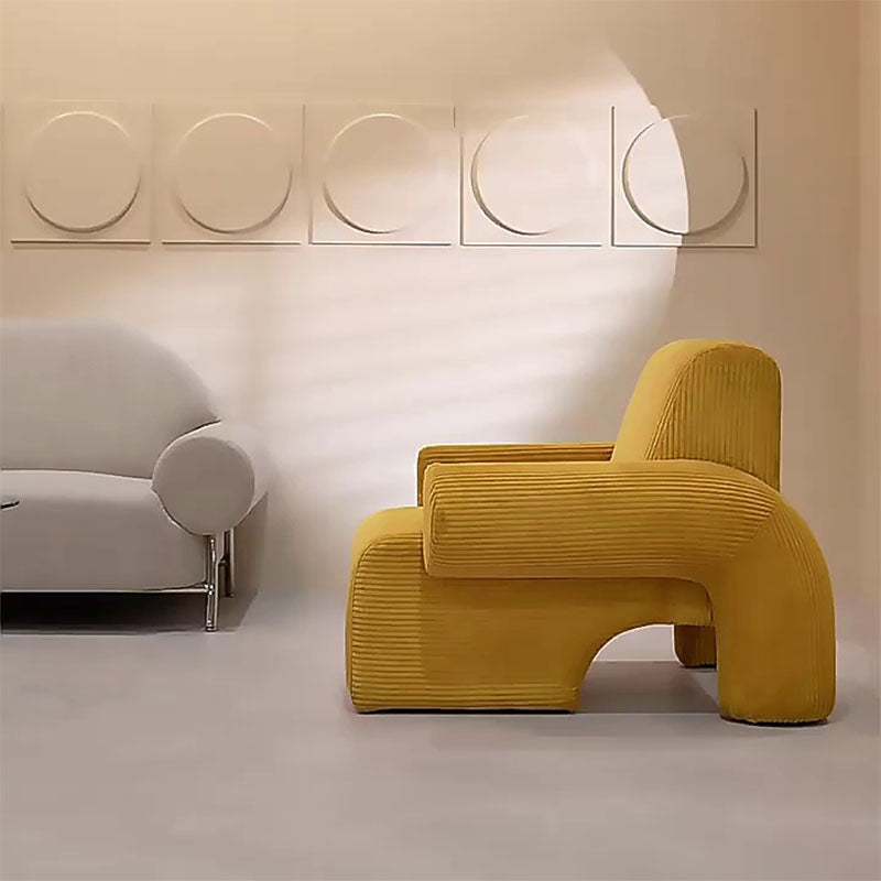 Giacinta 7-Shape Linen Armchair, Single Sofa in a modern UK home