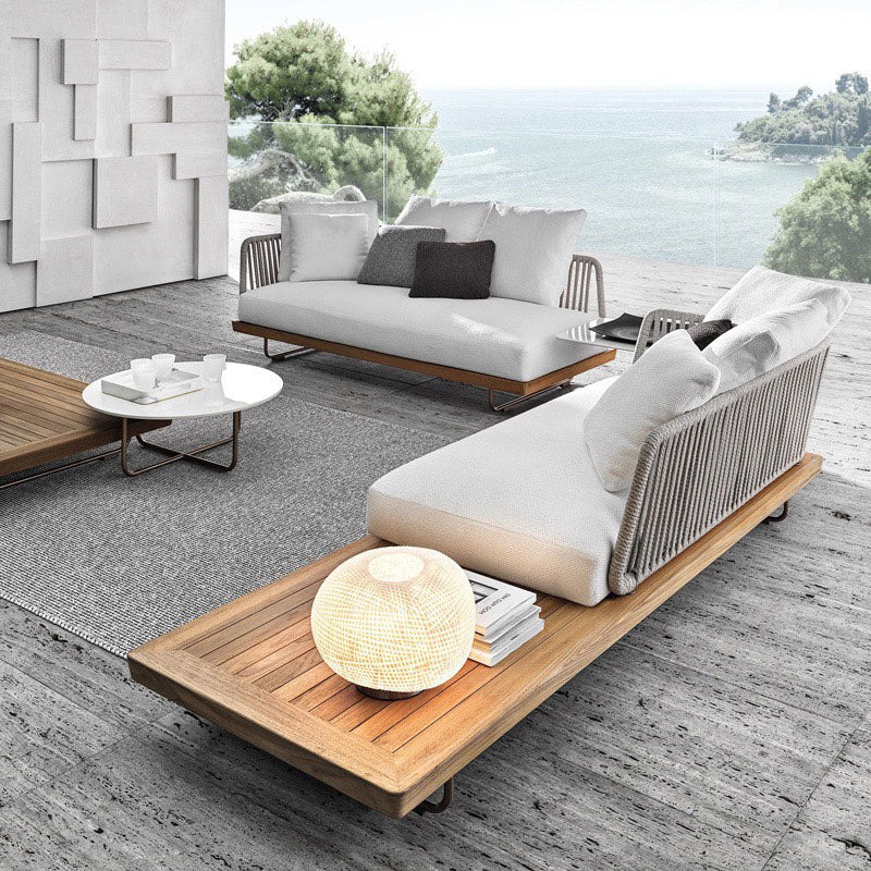 Phyllis Rattan Outdoor Sofa Set, Two Seater Sofa, Outdoor Furniture, Grey styled for for patio