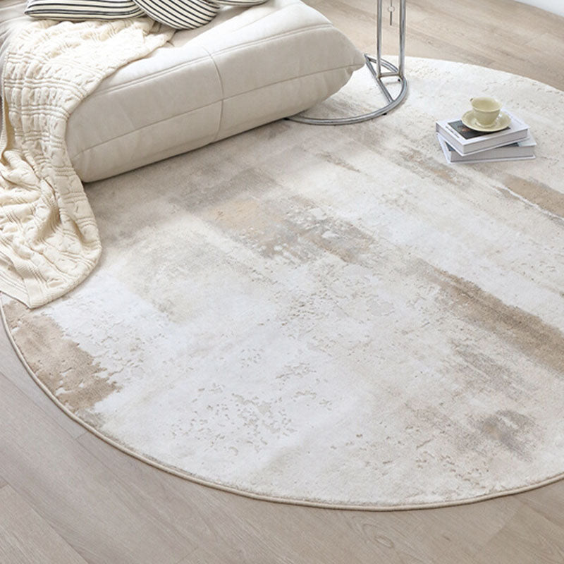 DA Natural Round Wool Rug, Various Styles Available detail view for patterned area rug