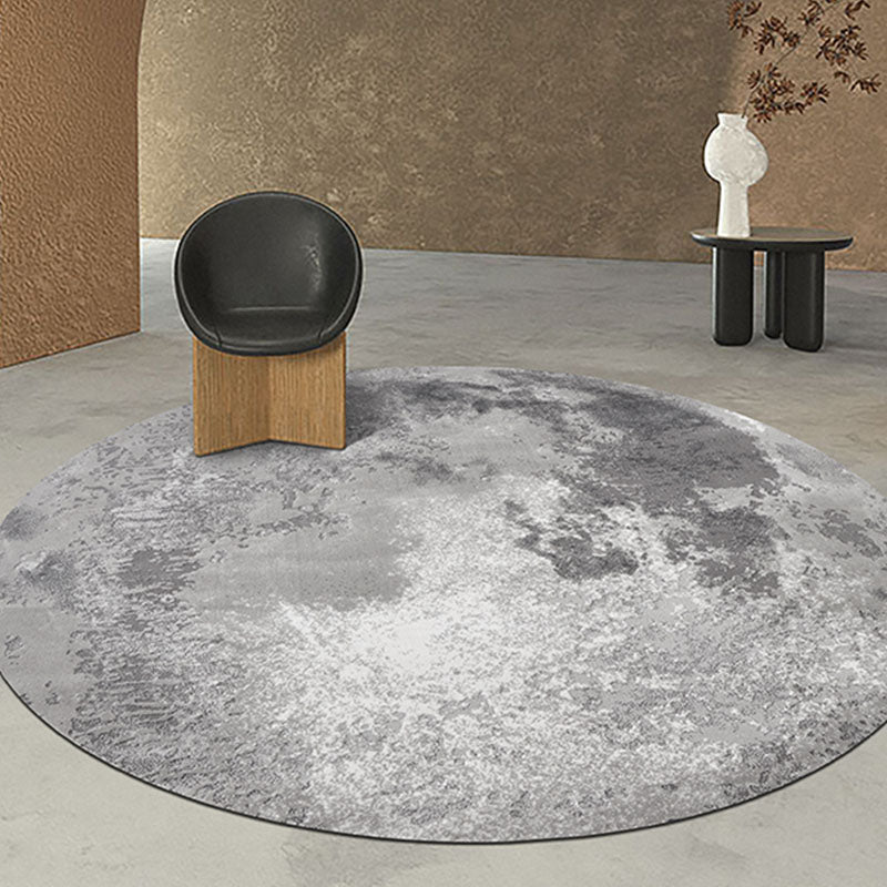 Grey and White Moon Rug, Various Styles Available detail view for area rug
