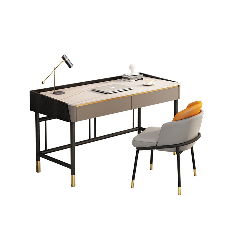 Abner Office Desk, Marble Effect-Ritconcept-Rit Concept