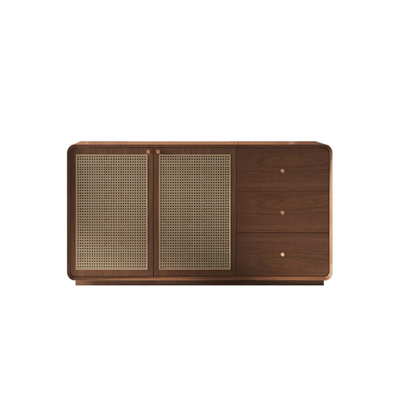 Topaz Cabinet, Wood & Rattan, Three Different Styles - storage cabinet