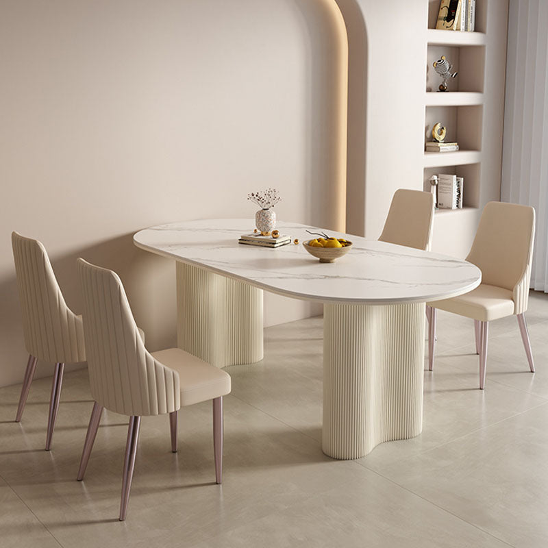 Peru Dining Chair, White - marble dining chairs