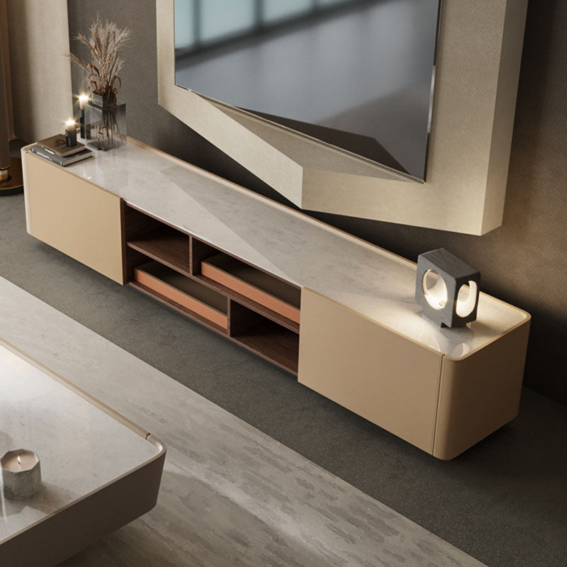 Remi Nesting Coffee table, With TV Stand Set storage detail and media unit finish