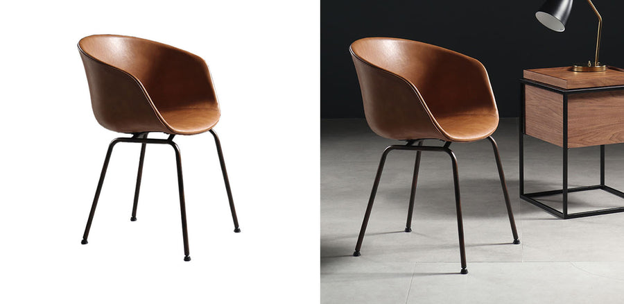 Herron A Set of 2 Dining Chairs - leather dining chairs