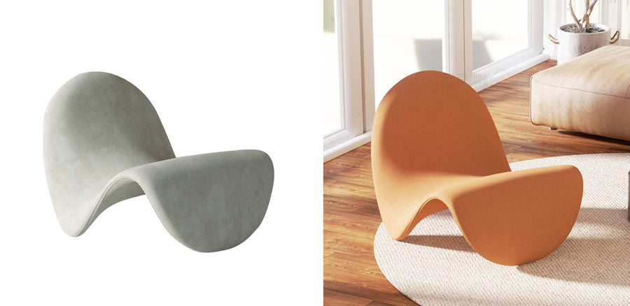 Lickitung Creative Armchair, Velvet - accent chair