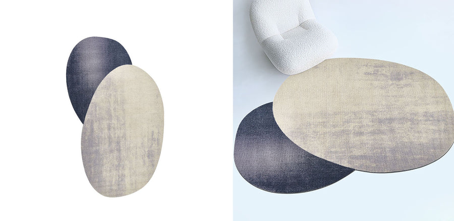 NULAA Fractal Wool Rug, Various Shapes Available - living room rug UK