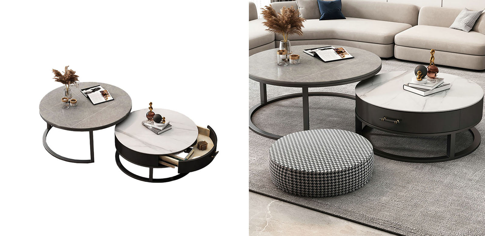 Ivan Nesting Coffee Table, Sintered Stone-Ritconcept-Rit Concept