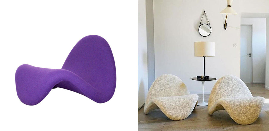 An Lorelei Chair with Back Rest, Boucle styled for armchair for living room