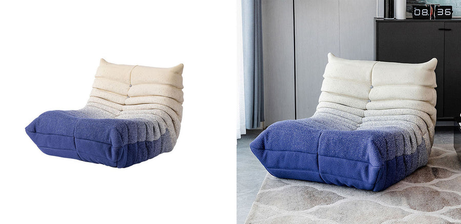 Naomi Gradient Large Settee Beanbag - modern accent chair