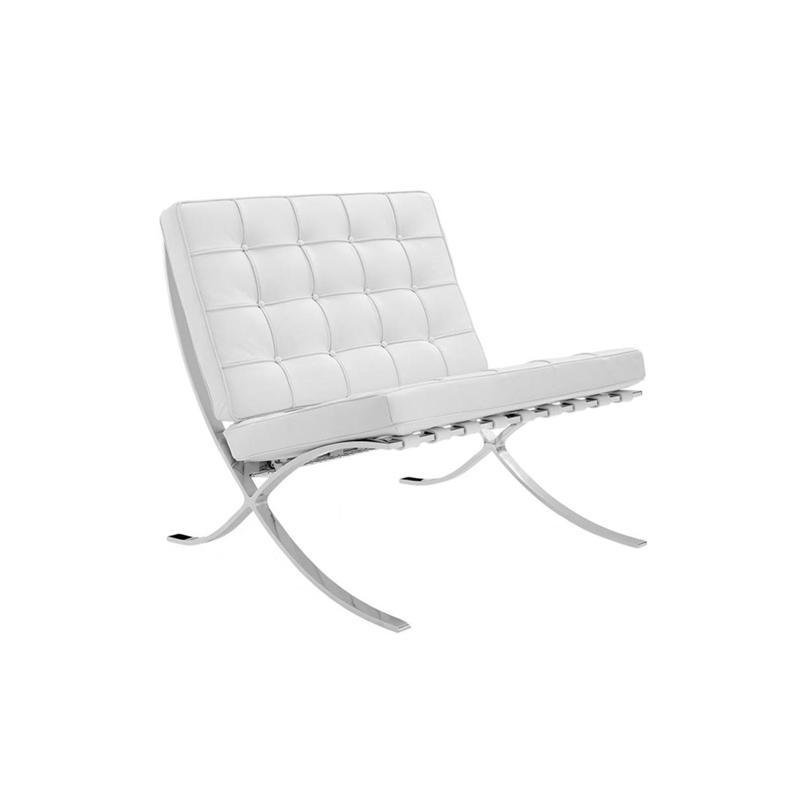 Barcelona Chair And Stool, Real Leather in a modern UK home