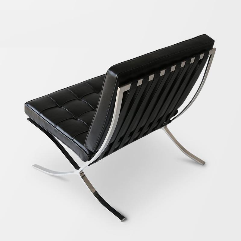 Barcelona Chair And Stool, Real Leather in a modern UK home