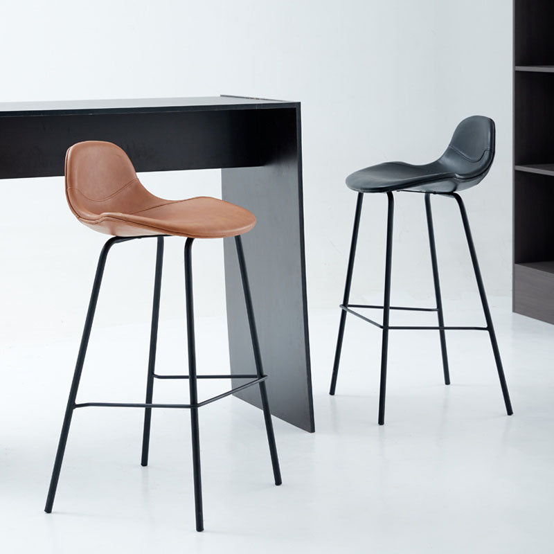 Upton Nordic Bar Stool, Leather - leather bar stool UK