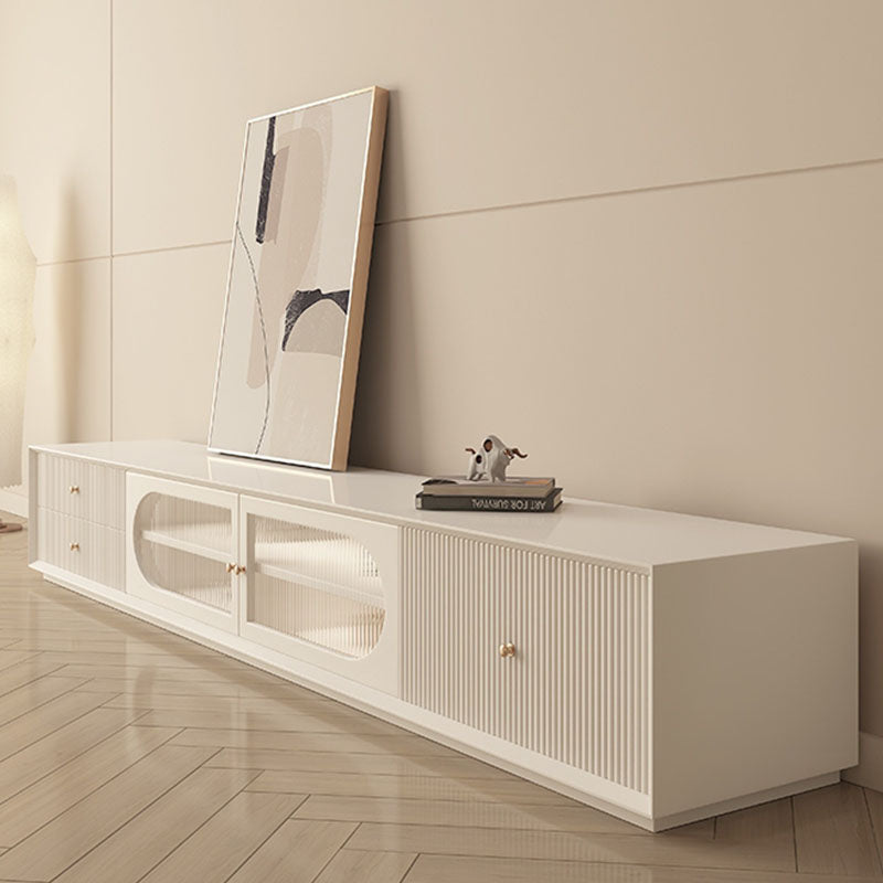 Davinia Side Cabinet, Davinia Living Room Set, White - storage cabinet