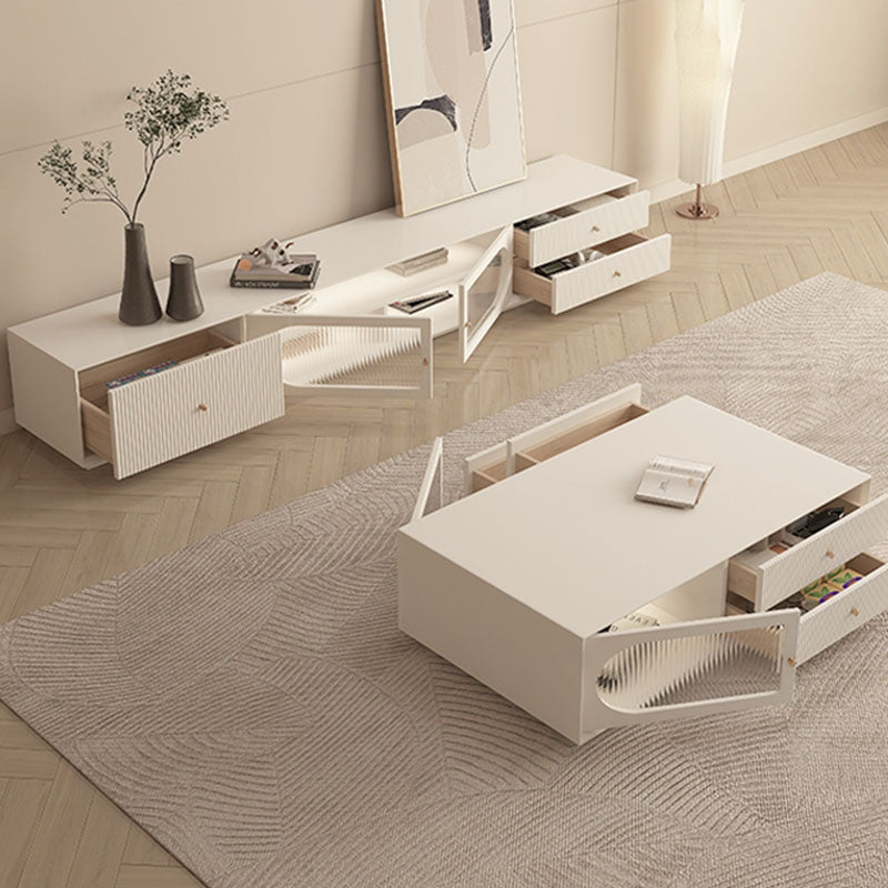 Davinia Side Cabinet, Davinia Living Room Set, White in a modern UK home