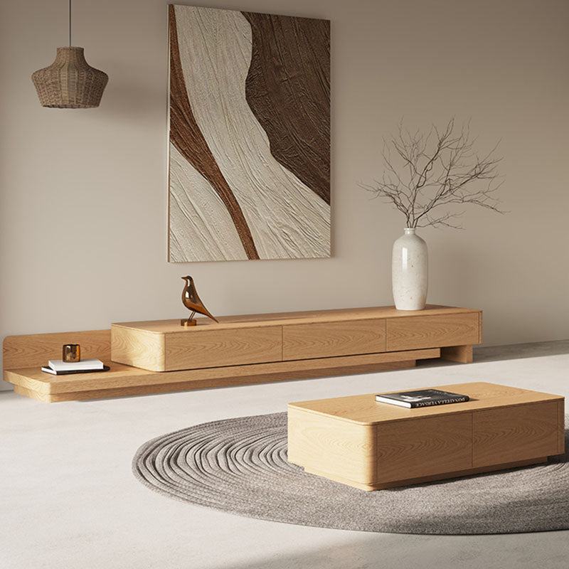 Cassarah Rectangle Coffee Table, Cassarah Sideboard, Wood detail view for for living room