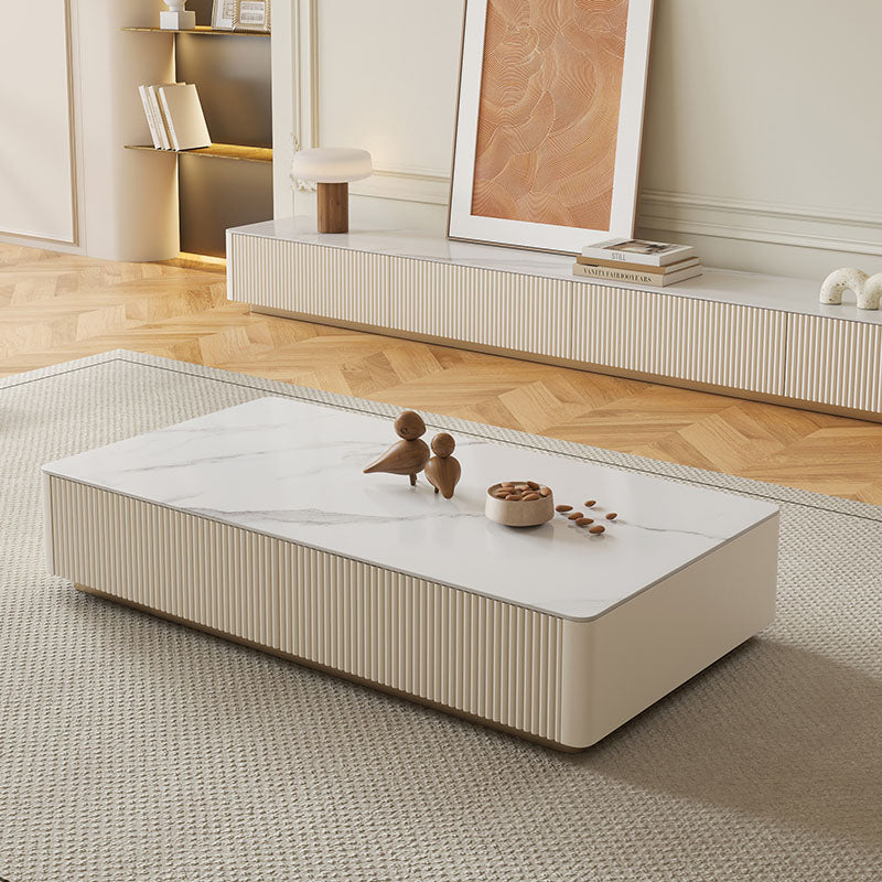 Abigail Rectangle Coffee Table, Sintered Stone - rectangular coffee table UK