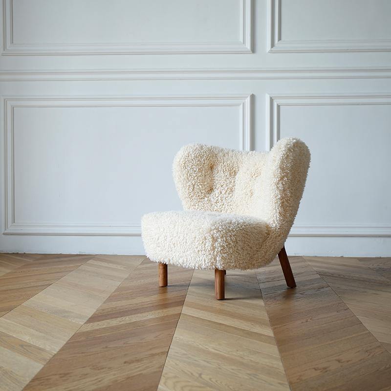 Fitz Lounge Chair, White in a modern UK home