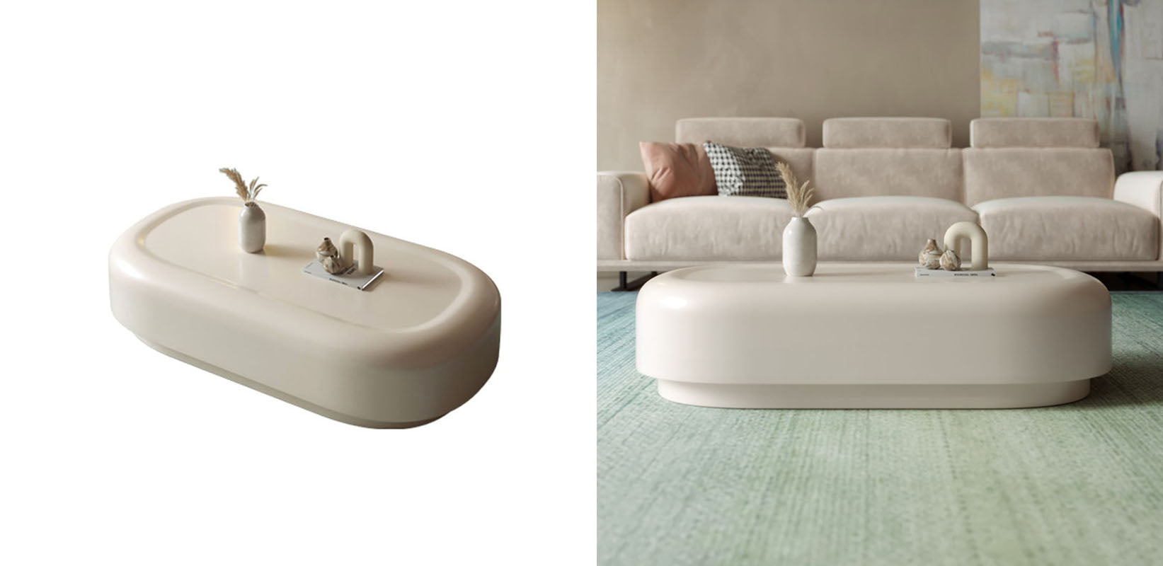 Leah Coffee Table, White-Ritconcept-Rit Concept