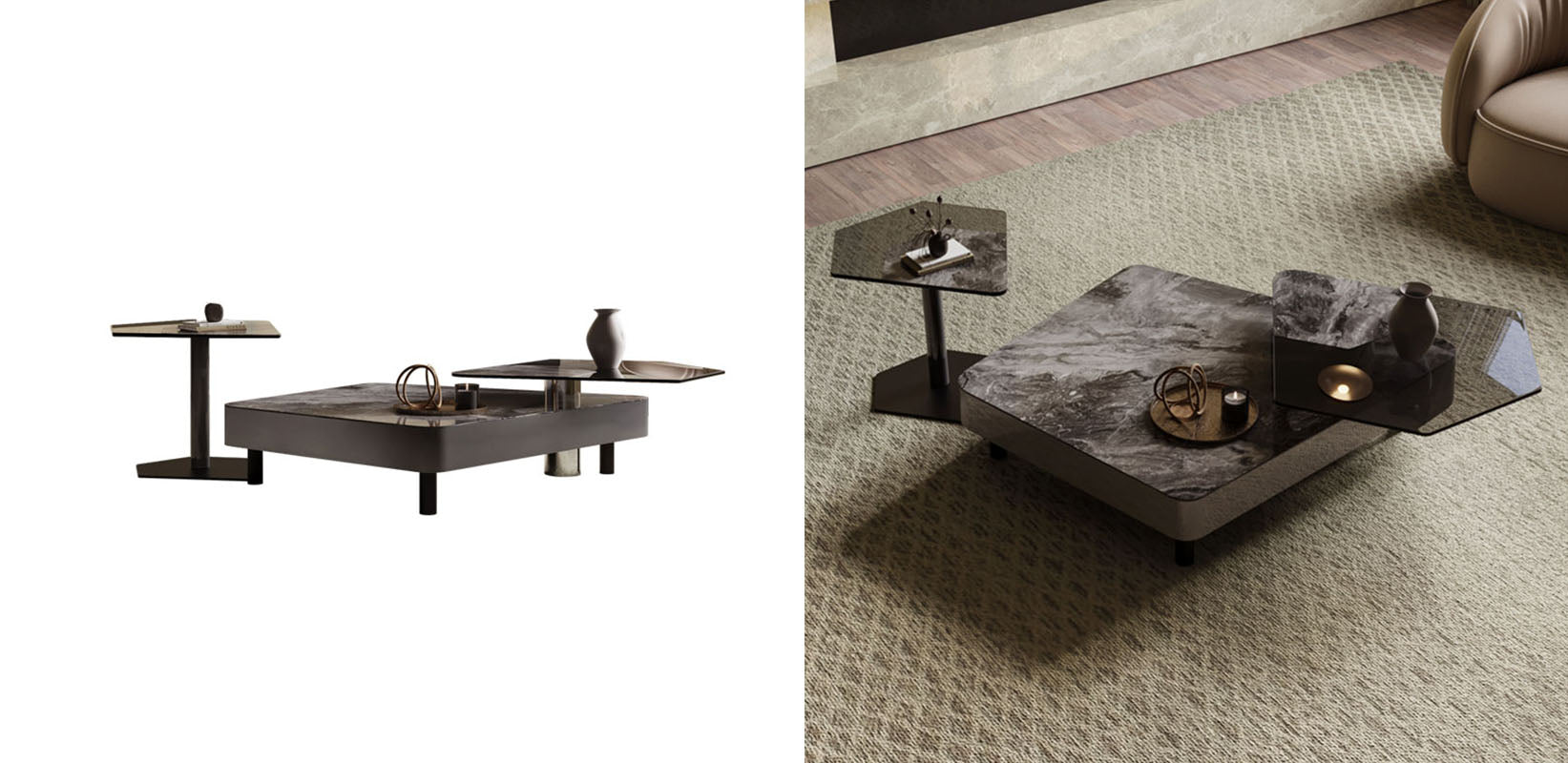 Arya Nesting Coffee table, Black-Ritconcept-Rit Concept